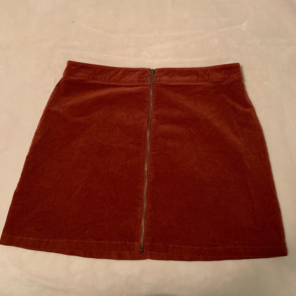 Corduroy Skirt - Rusty Red